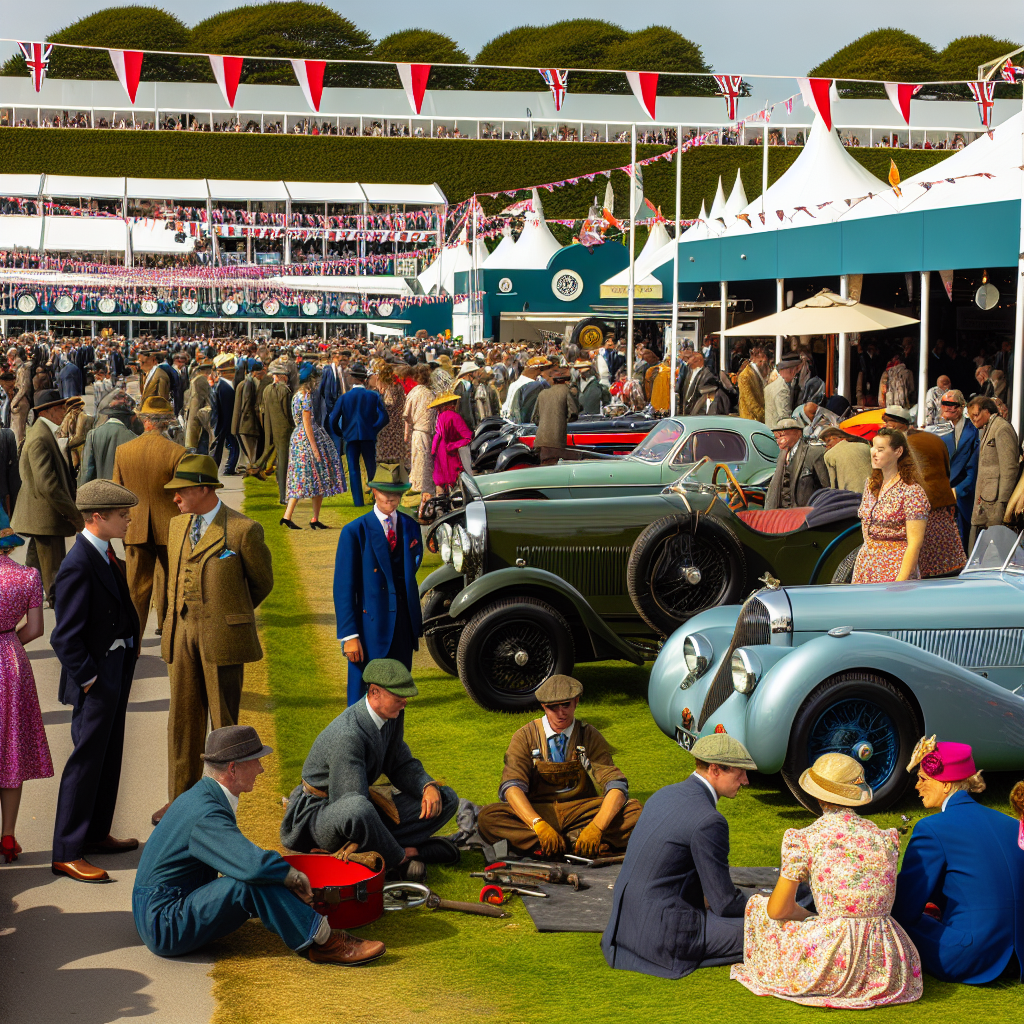 Paddock atmosphere at the Goodwood Revival