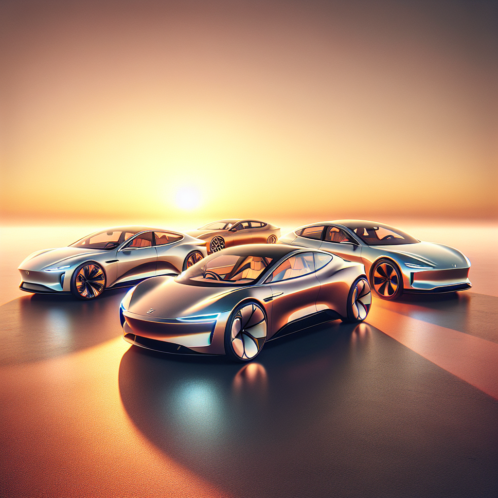 Group of electric luxury coupes showcasing modern design and features