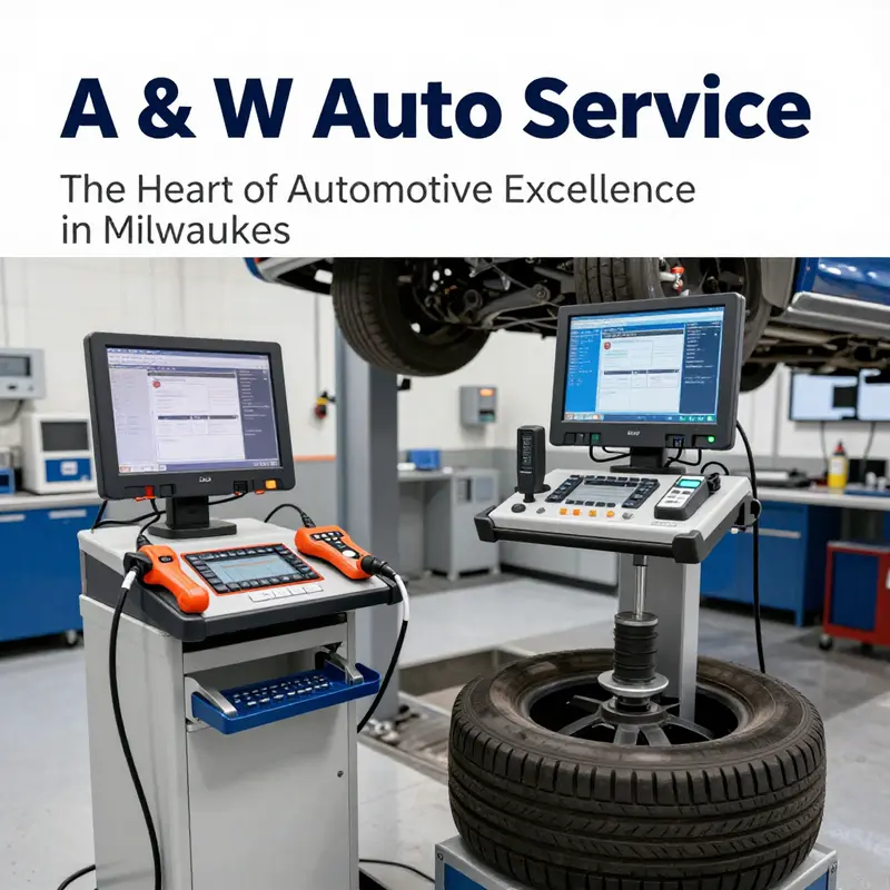 Mechanics at work in a well-equipped workshop, demonstrating A & W Auto Service’s commitment to quality automotive care.