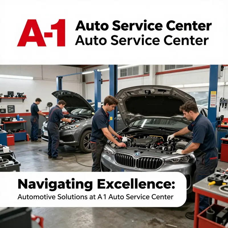 Technicians at A-1 Auto Service Center provide expert automotive repairs in a well-equipped workshop.