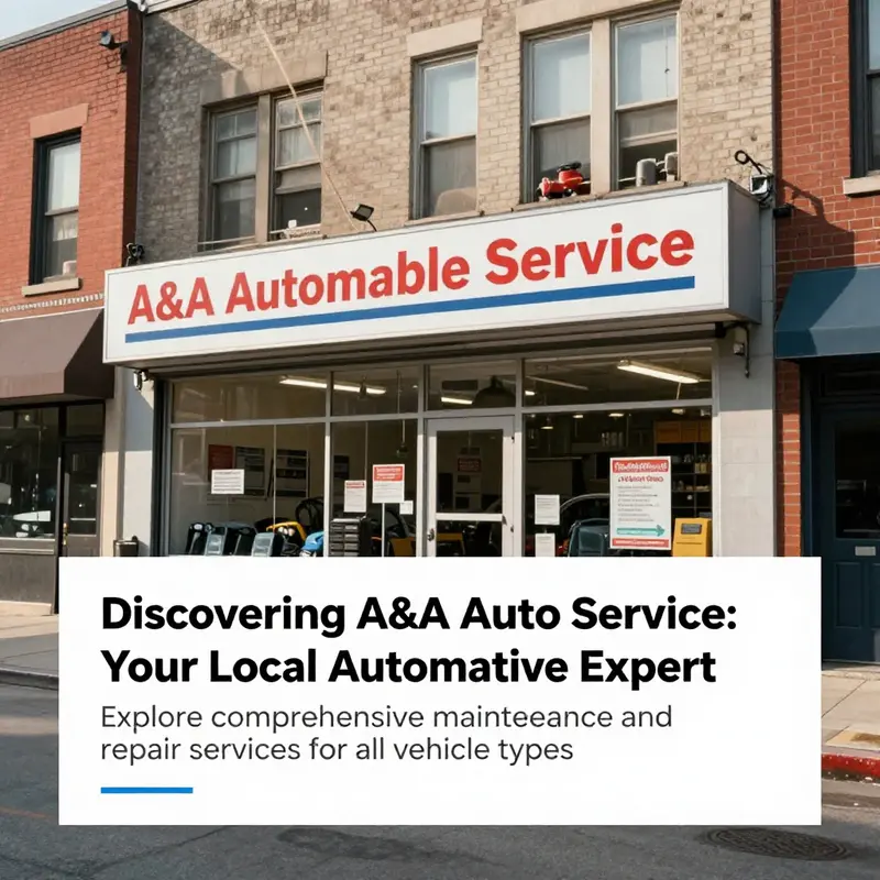 Exterior view of A&A Auto Service building in Chicago featuring their signage and inviting atmosphere.