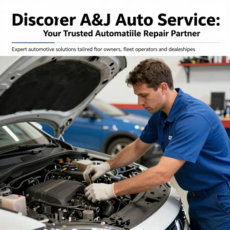 A mechanic performing vehicle repairs at A&J Auto Service, illustrating their professional service.