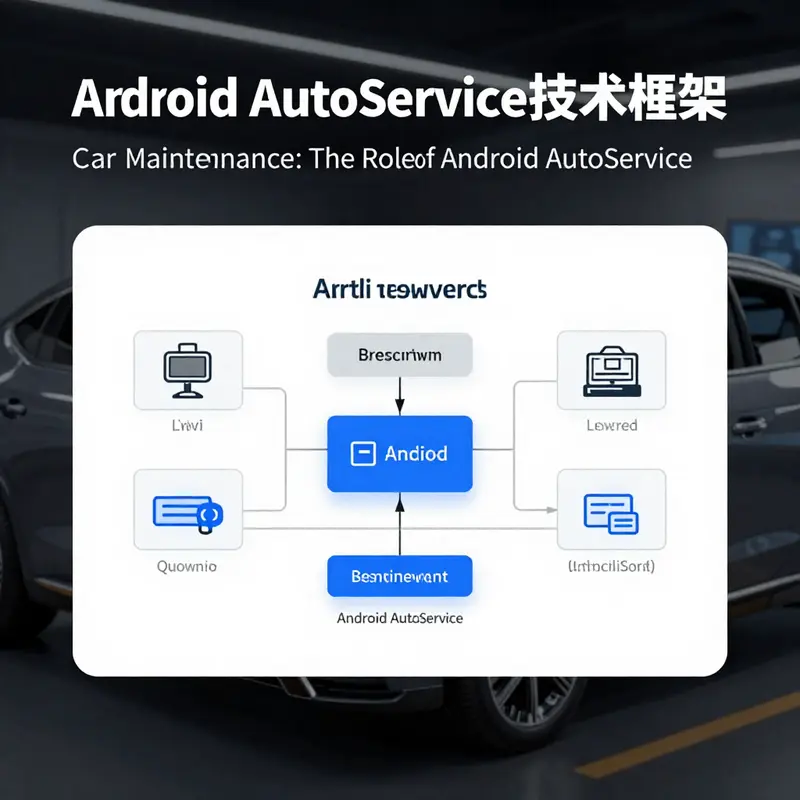 Visual representation of the Android AutoService framework and its components.