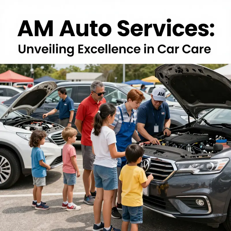 A mechanic expertly inspecting a vehicle at the AM Auto Services workshop.