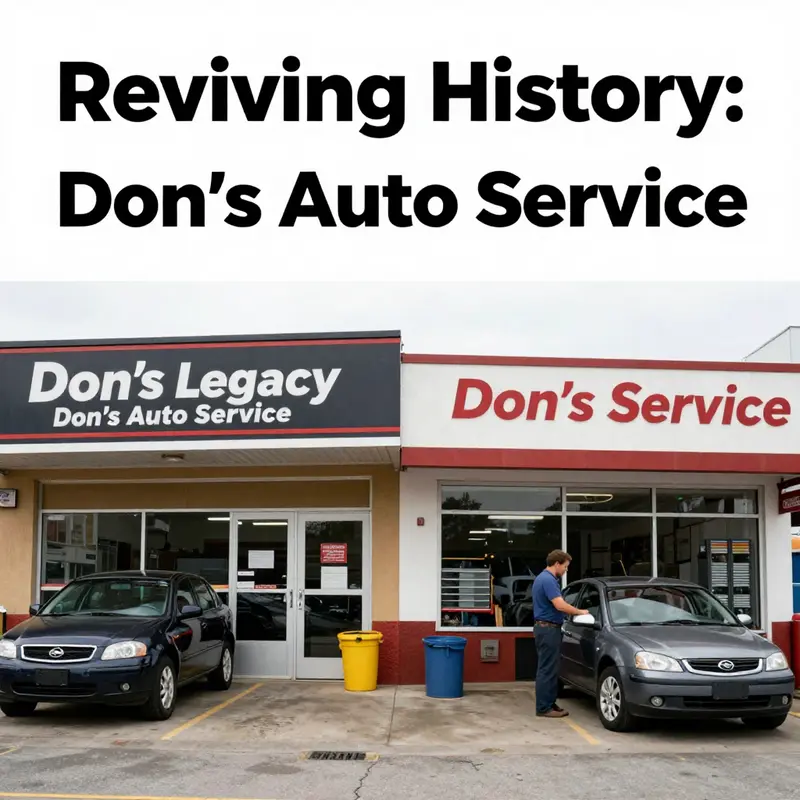 The original storefront of Don’s Auto Service, a testament to its history and community impact in Hurricane, Utah.