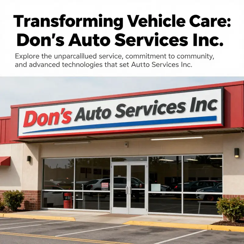 The exterior of Don's Auto Services Inc. demonstrating its welcoming atmosphere and dedicated service focus.
