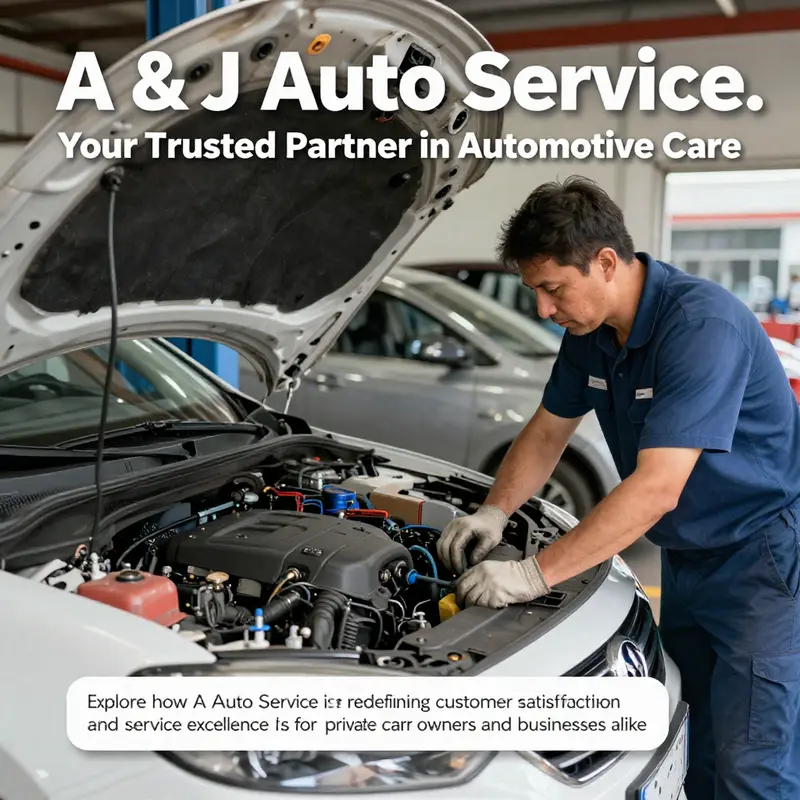 Mechanics at A & J Auto Service, engaging with customers and vehicles in a friendly environment.