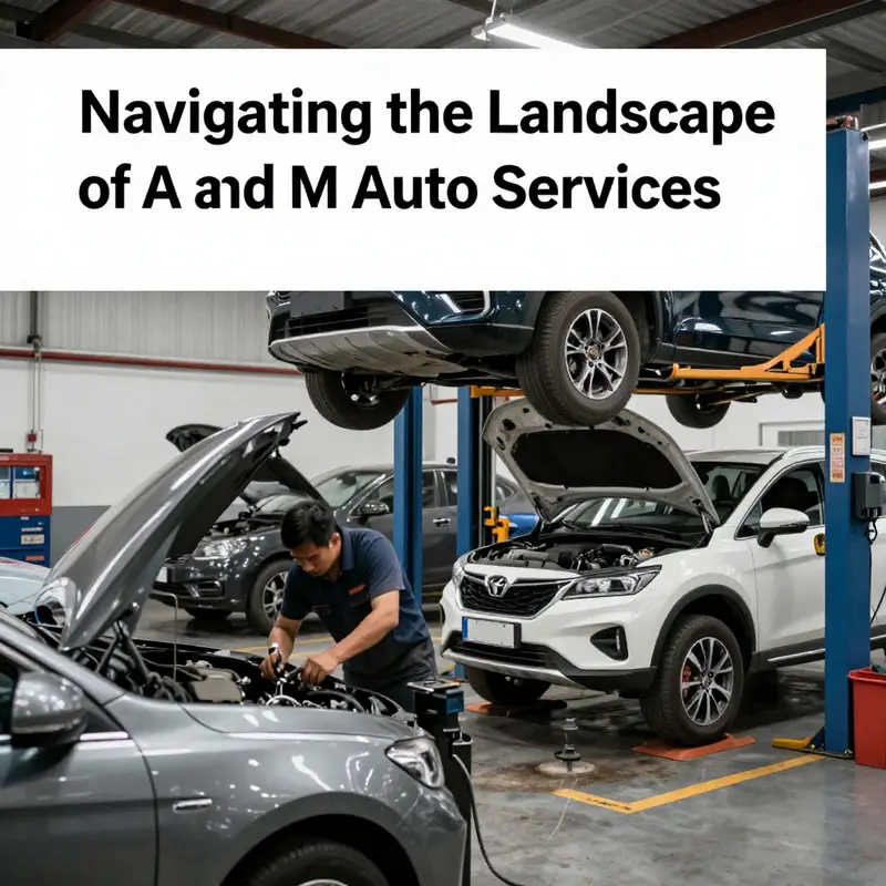 A glimpse into various A and M Auto Services locations and their service offerings.
