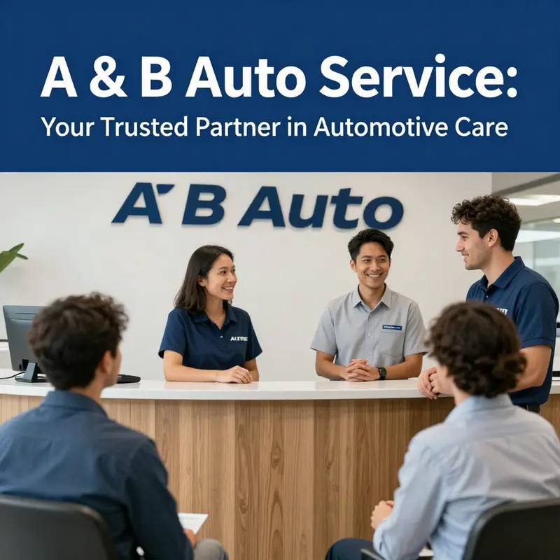 Technicians at A & B Auto Service efficiently managing various automotive services.