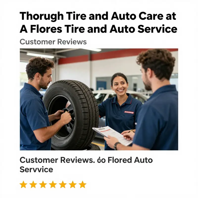 A technician installing a tire, exemplifying the expert services at A Flores Tire and Auto Service.