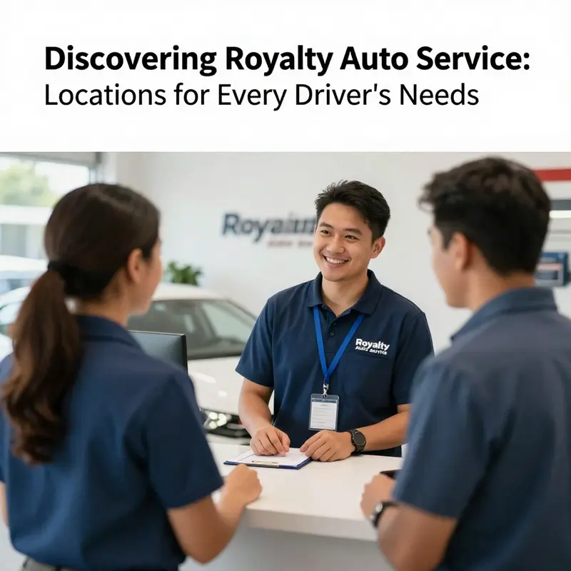 An overview image depicting the various Royalty Auto Service locations in the southeastern U.S. and Las Vegas, NV.