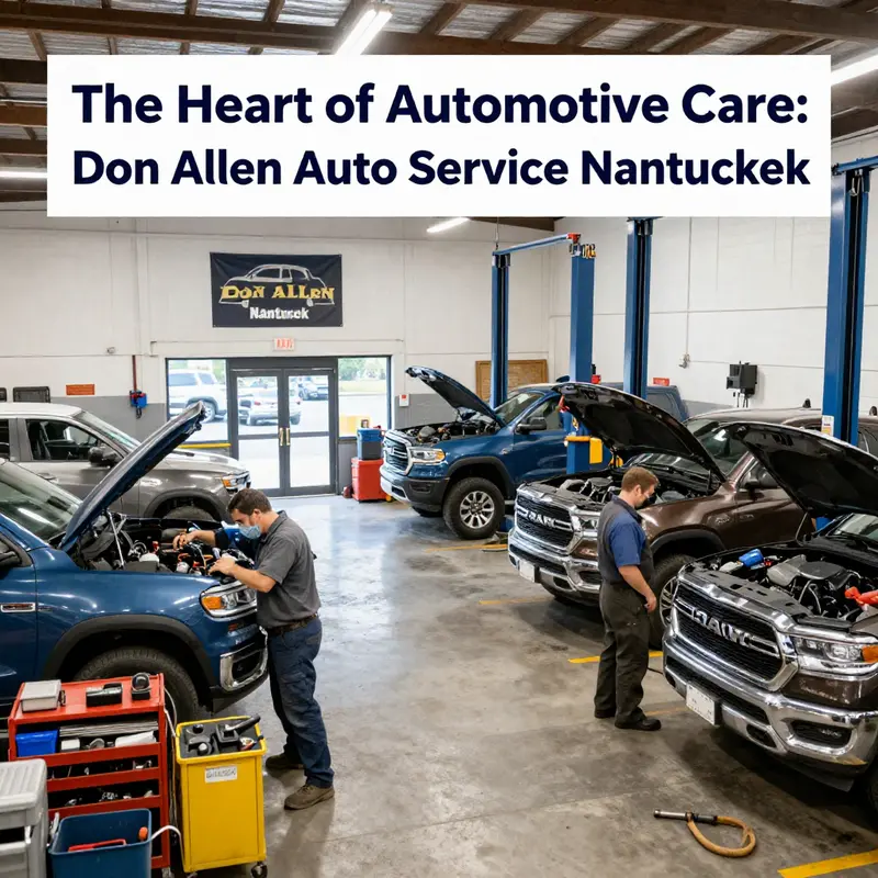 Technicians at Don Allen Auto Service performing maintenance on RAM vehicles.