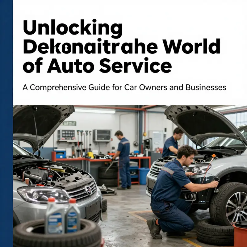 A bustling auto service workshop where skilled mechanics perform a variety of vehicle maintenance tasks.
