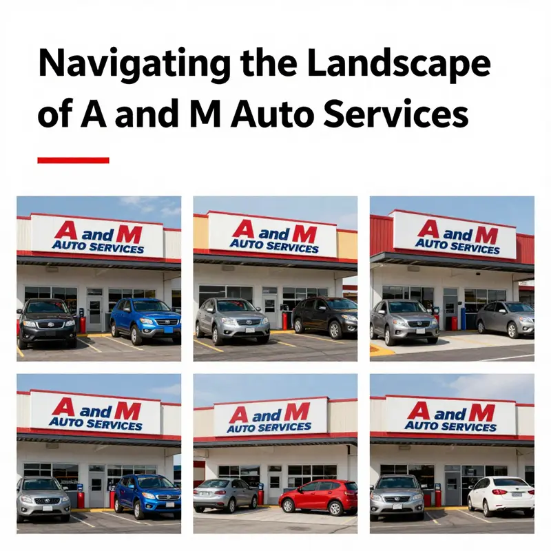 A glimpse into various A and M Auto Services locations and their service offerings.