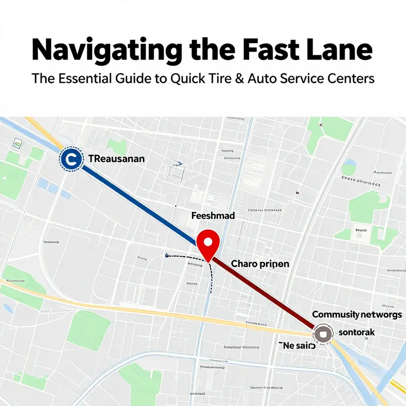 Technicians providing fast and efficient service at a busy tire and auto service center.
