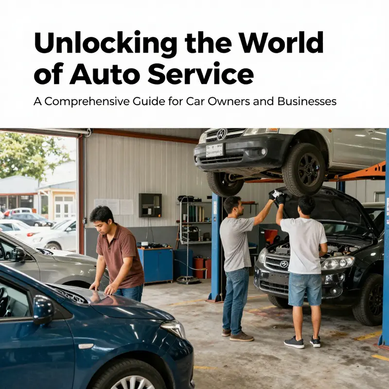 A bustling auto service workshop where skilled mechanics perform a variety of vehicle maintenance tasks.