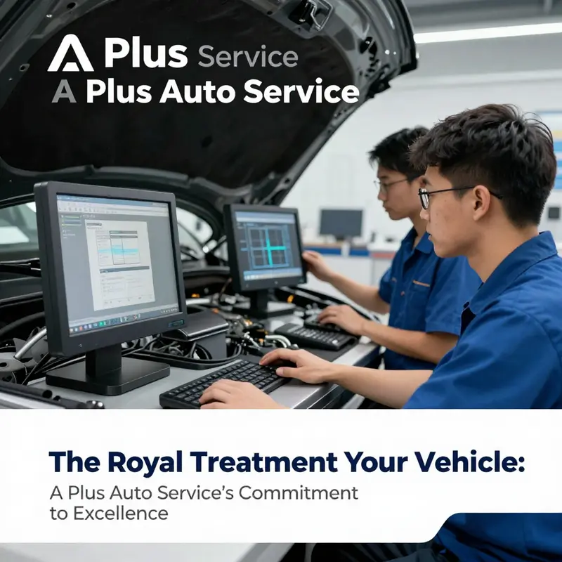 An inviting view of A Plus Auto Service, demonstrating their commitment to high-quality vehicle care.