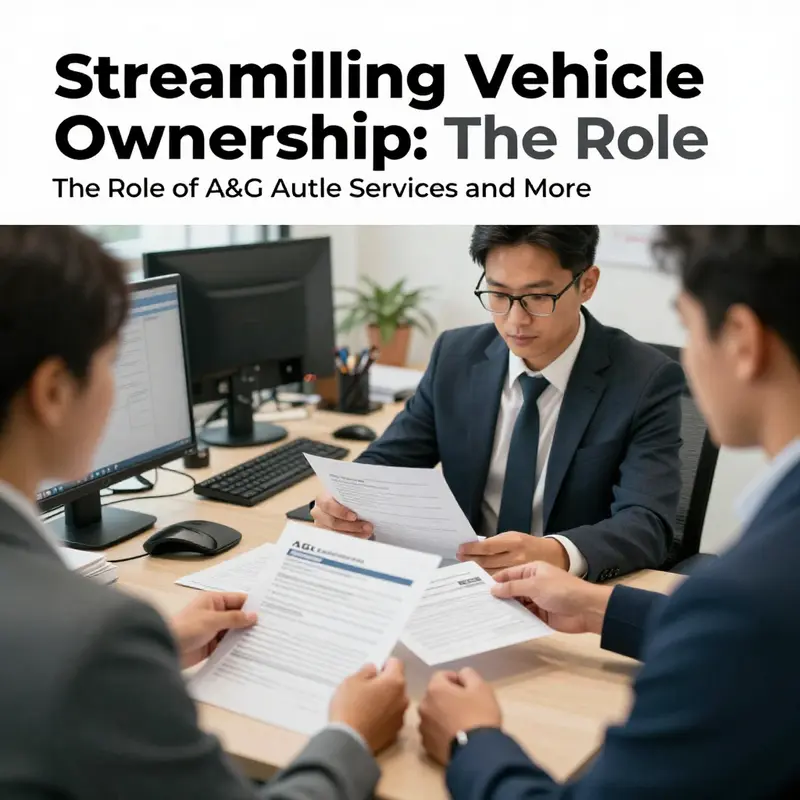 Assisting clients with vehicle title transfers at A&G Auto Title Services.