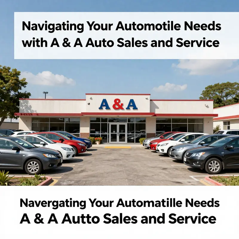 Exterior view of A & A Auto Sales and Service, highlighting a selection of quality used vehicles.