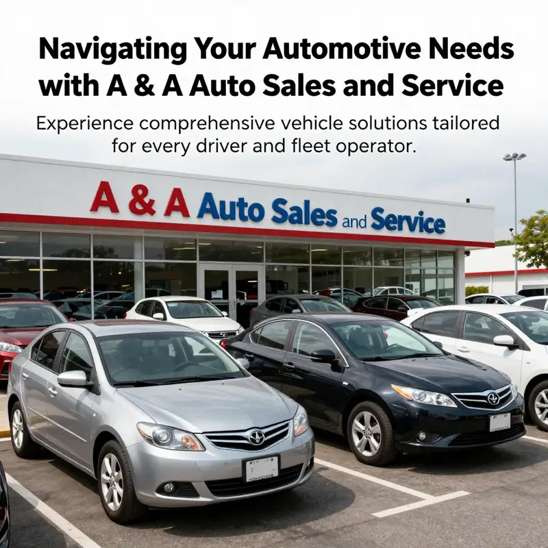 A collection of used vehicles at A & A Auto Sales and Service, conveying the variety offered.