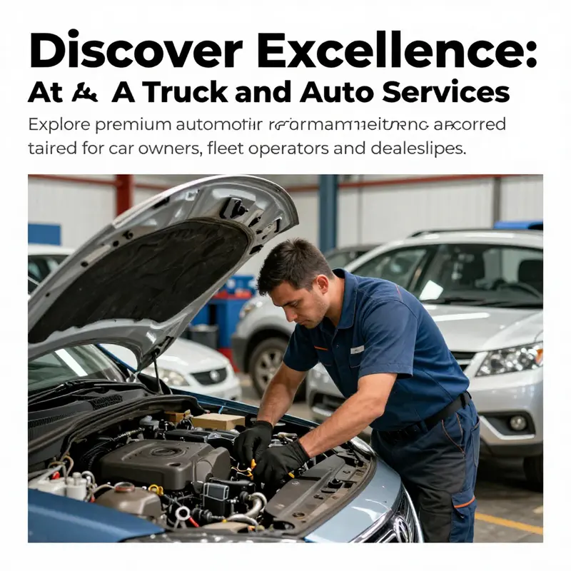 An engaging image showing mechanics working on cars and trucks at A & A Truck and Auto Services.