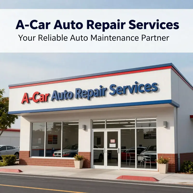 An exterior view of A-Car Auto Repair Services, reflecting the professional image of the business.