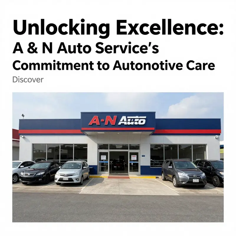 A panoramic image showcasing the exterior of A & N Auto Service with vehicles parked and a welcoming atmosphere.