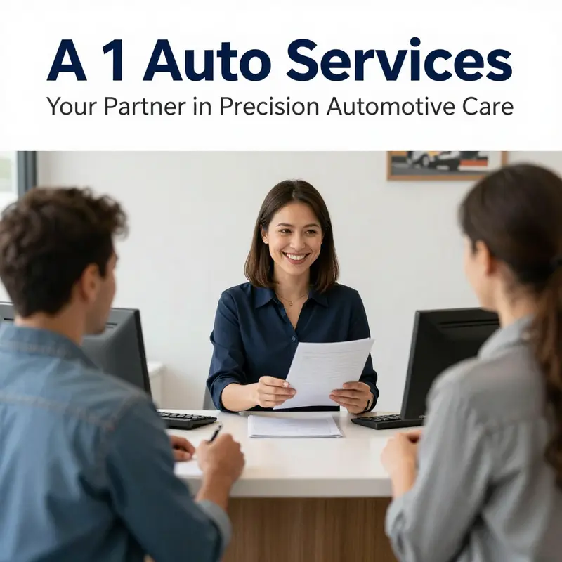 A bustling A 1 Auto Services center showcasing professionalism and skill.