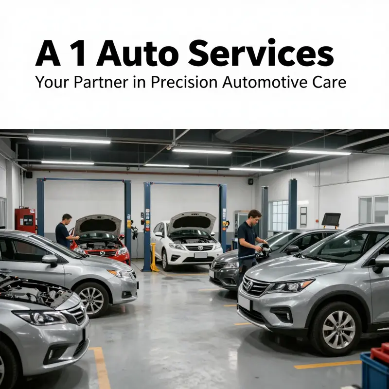 A bustling A 1 Auto Services center showcasing professionalism and skill.