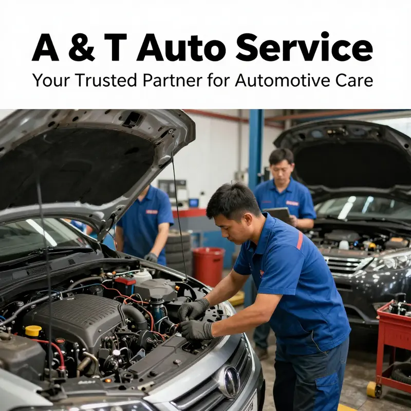A & T Auto Service facility exuding professionalism and readiness to serve customers.