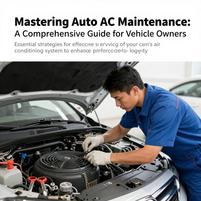 A technician examining an air conditioning unit within a vehicle, showcasing the process of AC maintenance.
