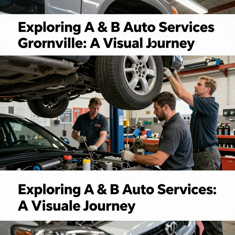Local automotive services in Greenville showcasing A N B Vintage Auto and B&J Auto Repair.
