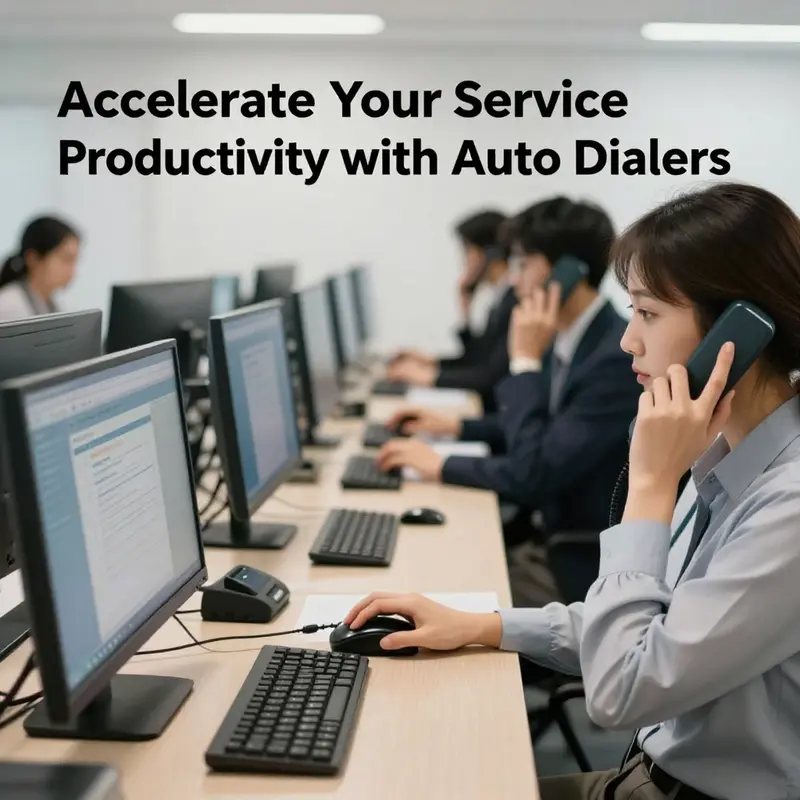 Comparison of traditional vs. automated dialing showcasing enhanced productivity.