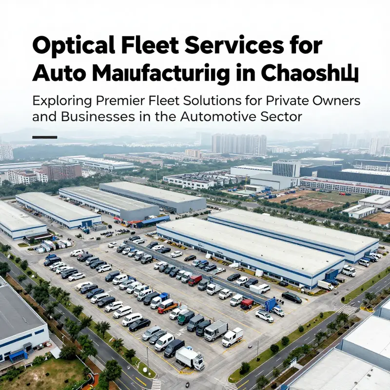 A wide-angle view of industrial facilities in Chaoshan with fleet vehicles in operation.