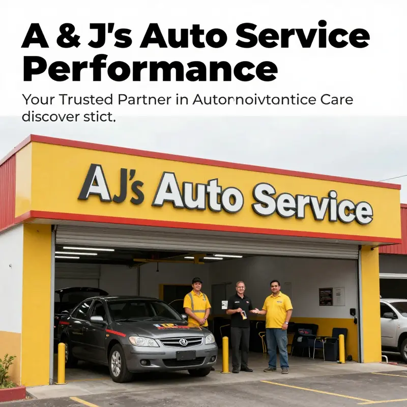 The exterior of A & J's Auto Service, showcasing a welcoming atmosphere and professional service.