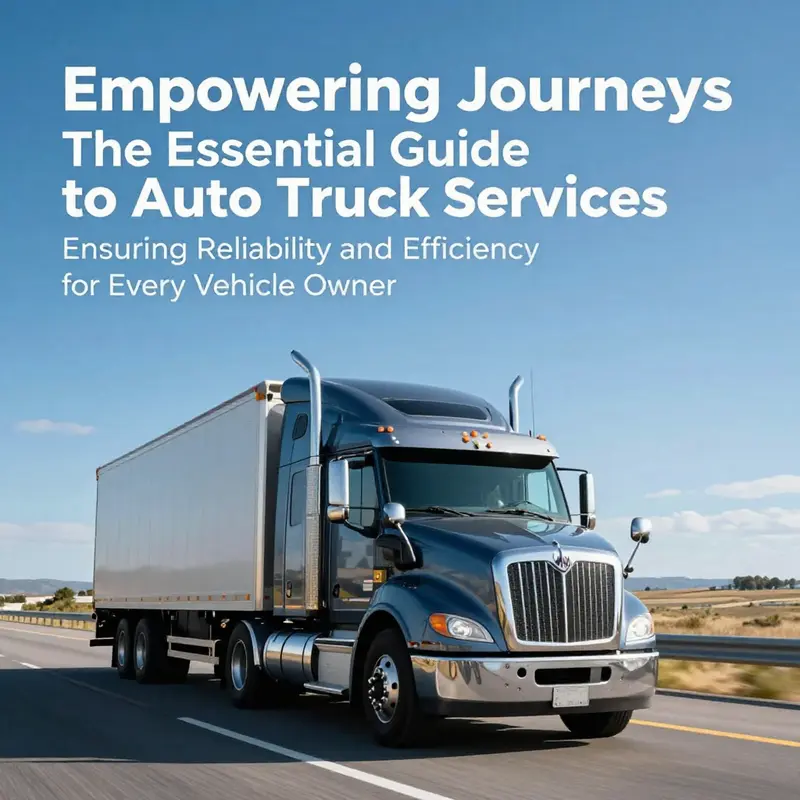 A truck traveling on a scenic highway, visually depicting reliability and the essence of auto truck services.