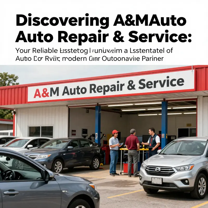 The welcoming storefront of A&M Auto Repair & Service with cars being repaired and satisfied customers.