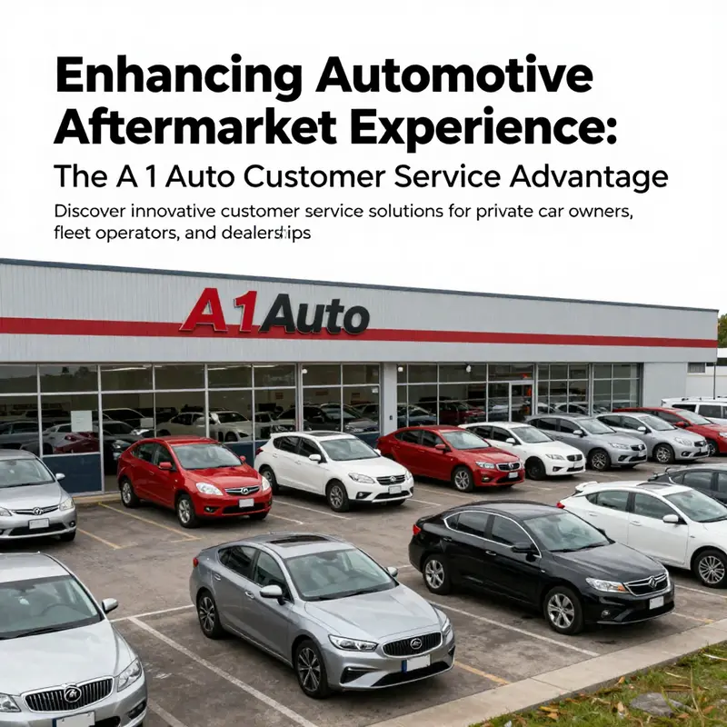 An image showcasing various vehicles at an A 1 Auto service center, emphasizing extensive customer service offerings.