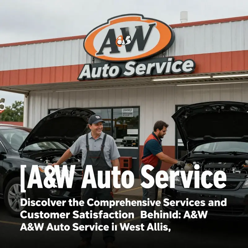 An illustration of A&W Auto Service showcasing mechanics at work, adding to the ambiance of professional automotive care.