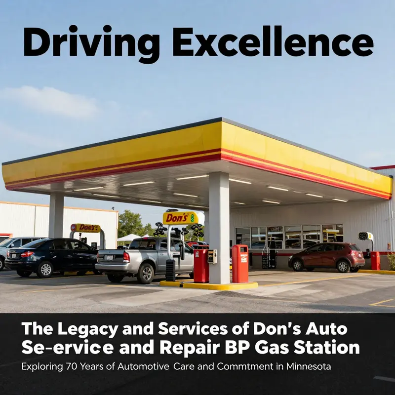 A modern-day image of Don's Auto Service and Repair showing cars being serviced, highlighting its community impact.