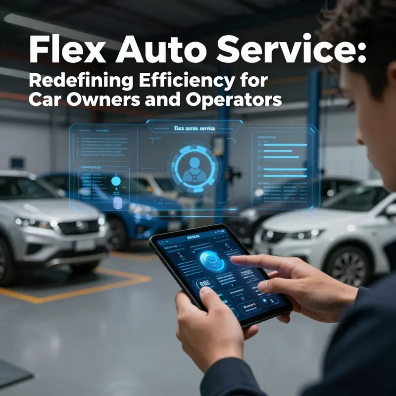 Cover image showcasing the blend of automotive services with modern digital technology.