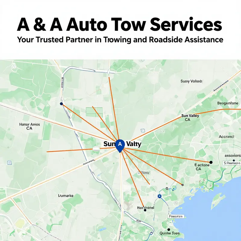 A & A Auto Tow truck assisting with a vehicle tow, showcasing their commitment to service.