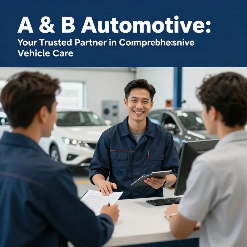 Technicians at A & B Automotive efficiently servicing a range of vehicles, embodying the shop’s comprehensive service approach.