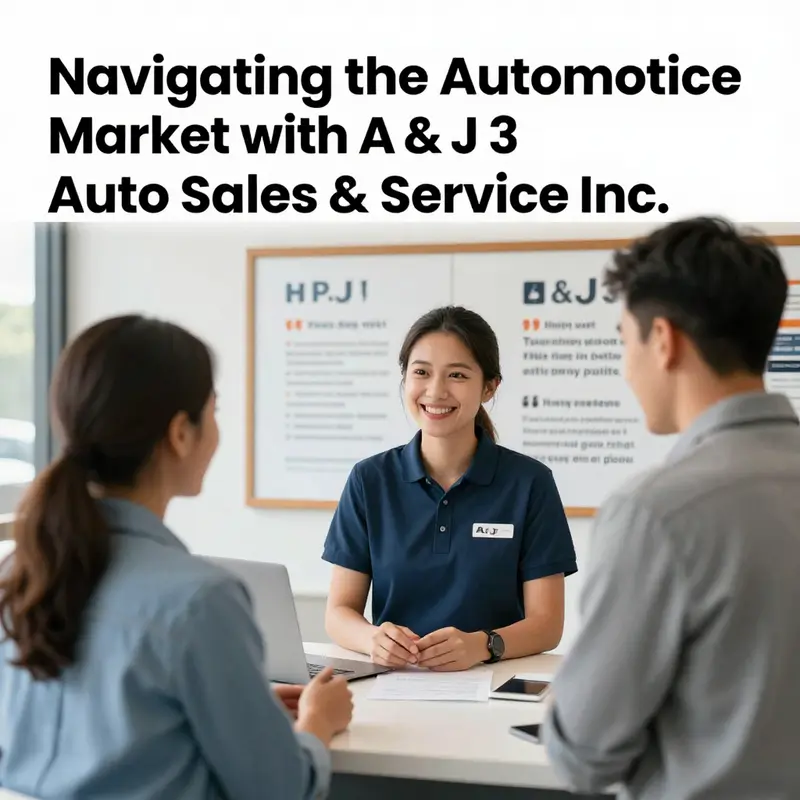 A vibrant scene depicting A & J 3 Auto Sales & Service’s operations and services in action.