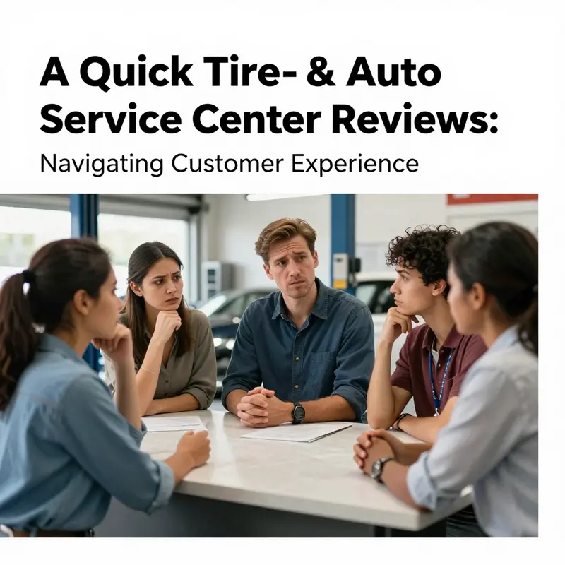 Varying customer reactions during interactions at A Quick Tire & Auto Service Center.