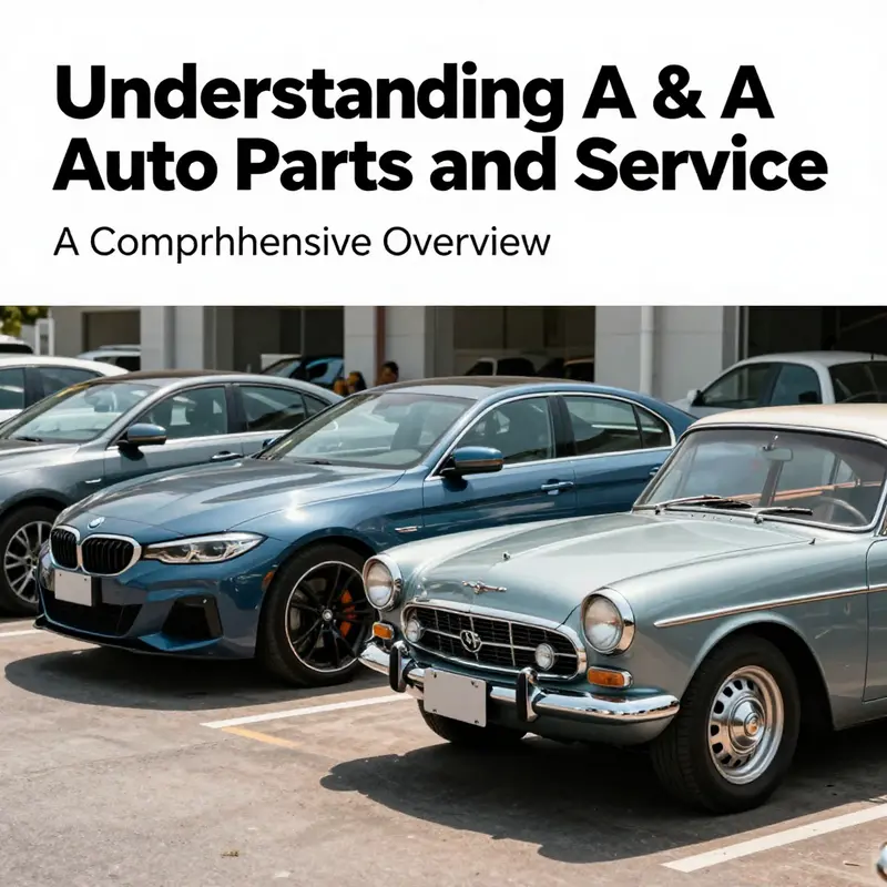 A dynamic display of vehicles representing the historical and contemporary aspects of A & A Auto Parts and Service.