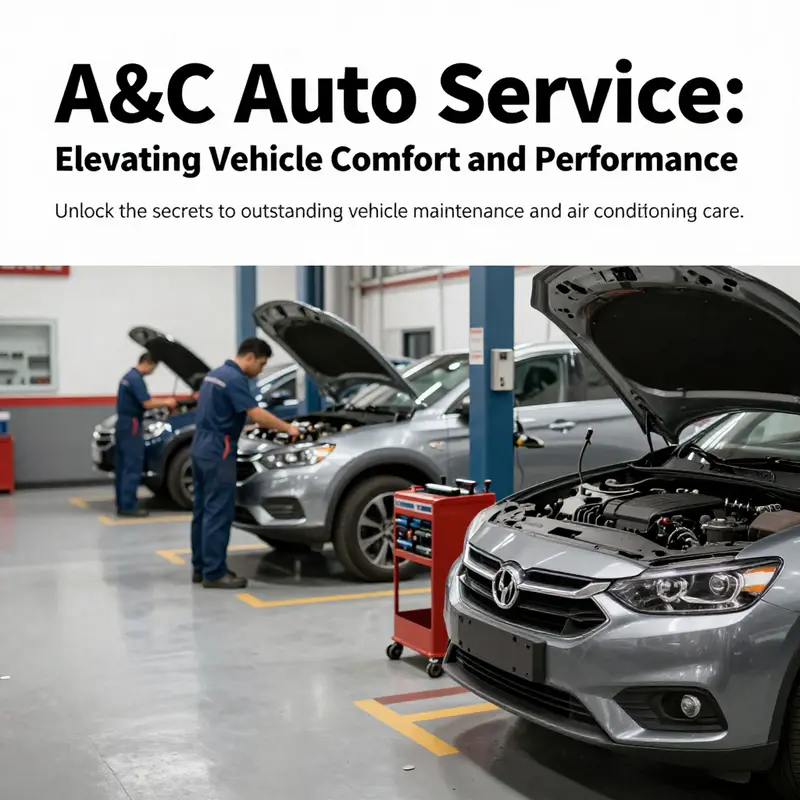 A bright, organized automotive service station with mechanics working on different vehicles, symbolizing quality service.