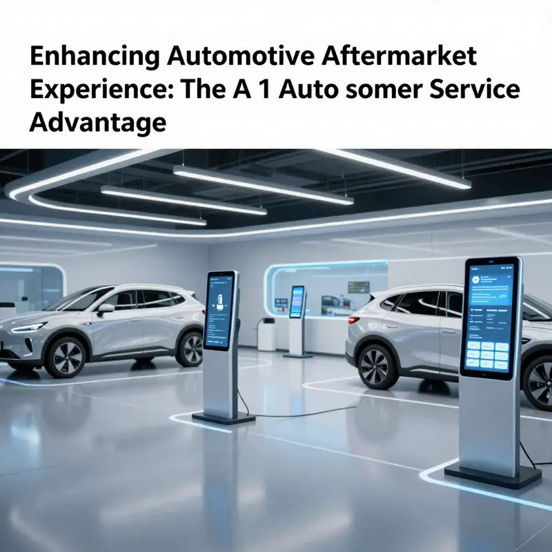 An active auto service center highlighting efficient customer interactions.