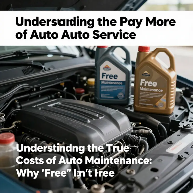 An illustrative view highlighting the dichotomy of ‘free’ auto maintenance versus hidden costs in basic car repairs.
