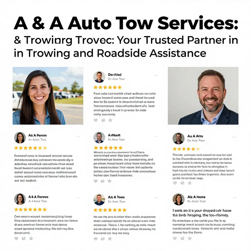 A & A Auto Tow truck assisting with a vehicle tow, showcasing their commitment to service.
